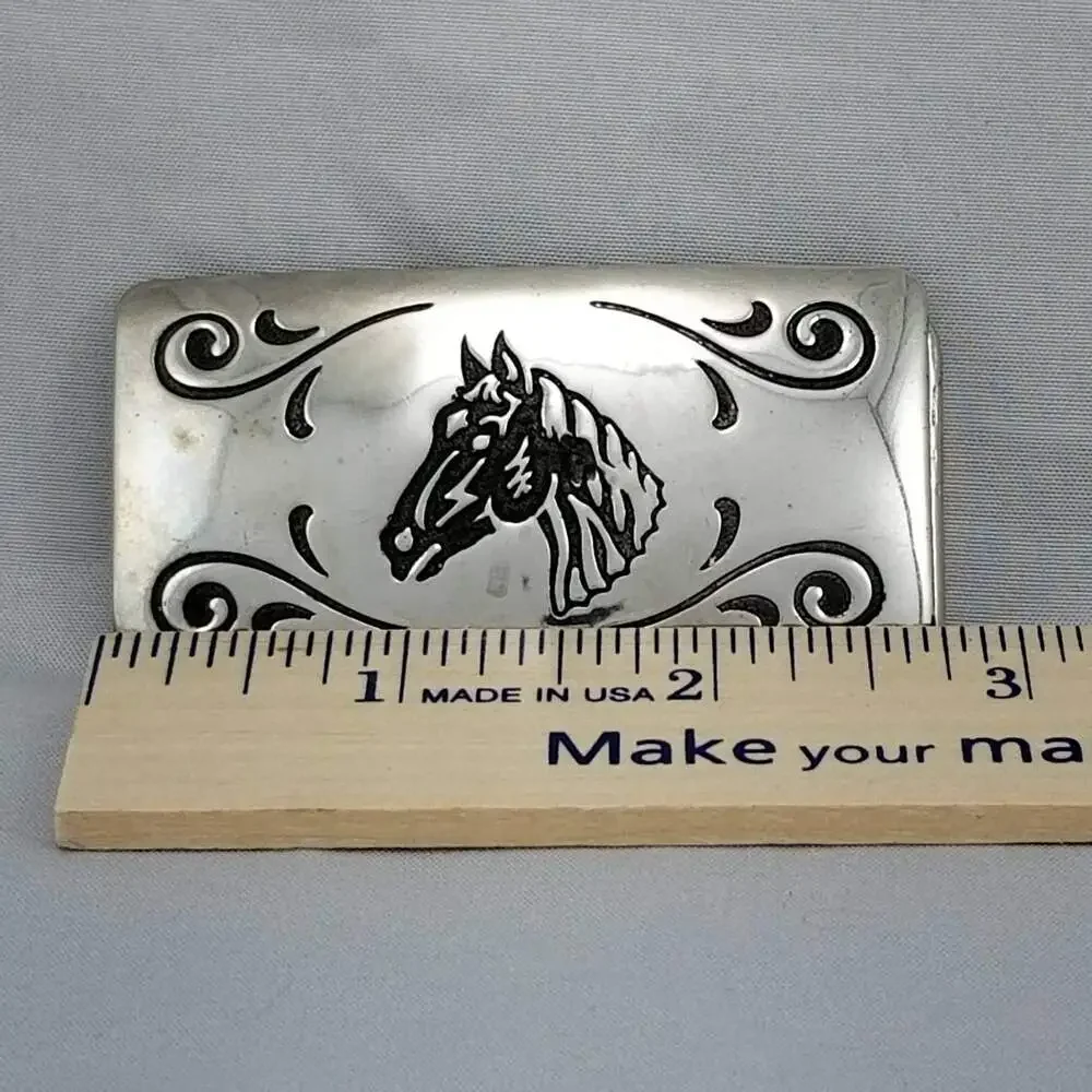 Small Western Horse Head Belt Buckle – Women’s & Unisex Rodeo Cowboy Cowgirl USA